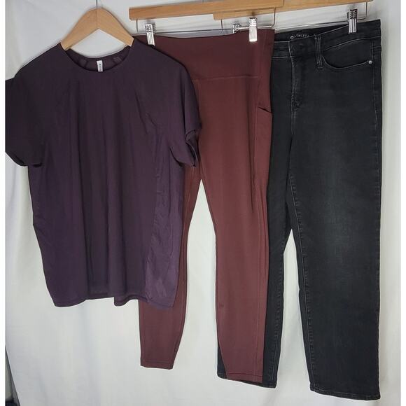 Athleta- Women's shirt, Leggings, and Jeans- size medium/6 - Picture 1 of 7